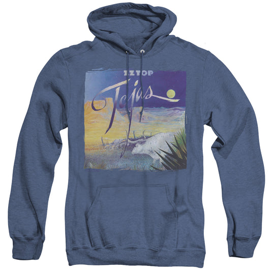 ZZ Top Tejas Heather Mens Hoodie Royal Blue