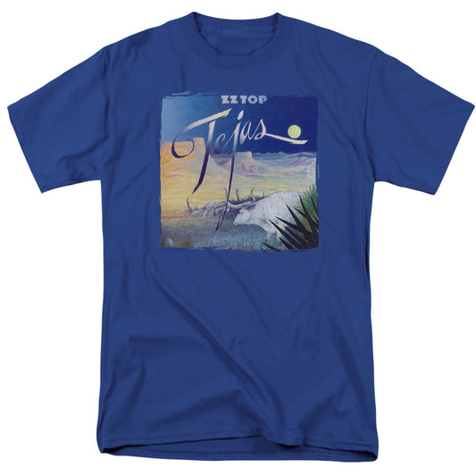 ZZ Top Tejas Mens T Shirt Royal Blue