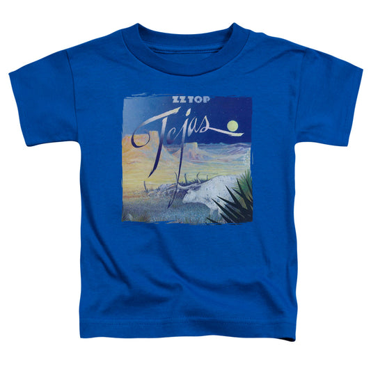 ZZ Top Tejas Toddler Kids Youth T Shirt Royal Blue