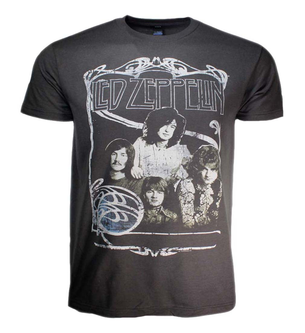Led Zeppelin 1969 Band Promo Photo Mens T Shirt