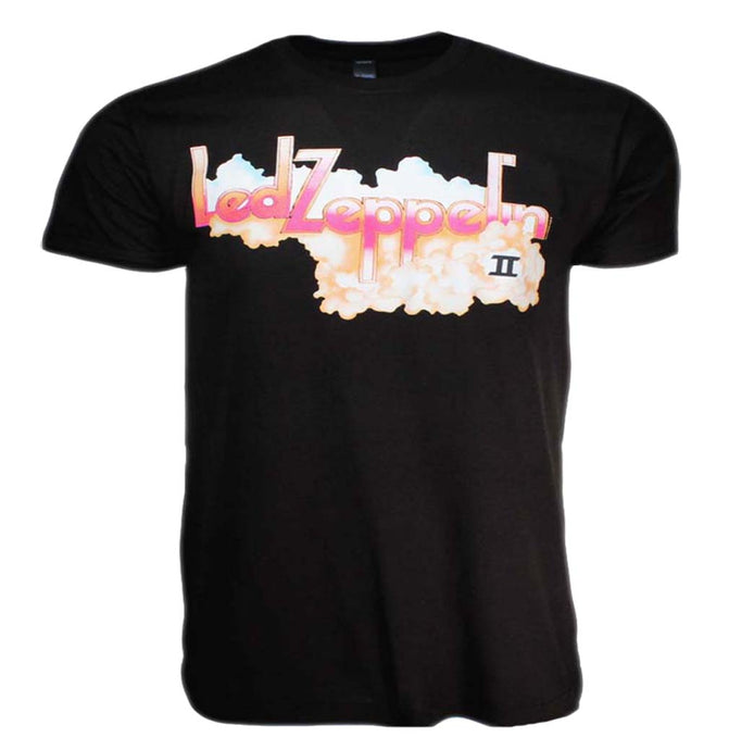 Led Zeppelin II Logo With Clouds Mens T Shirt