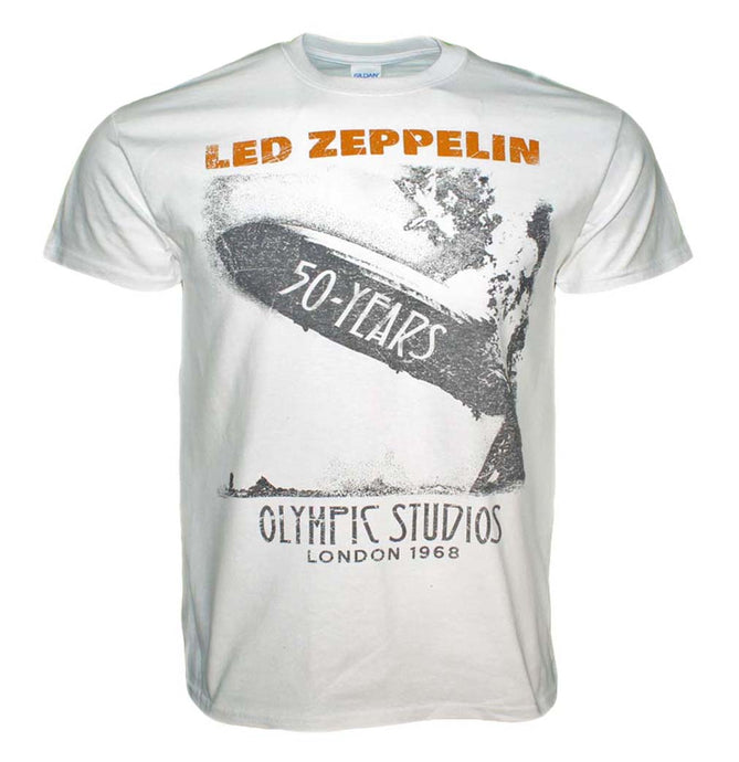 Led Zeppelin Blimp 50 Years Mens T Shirt