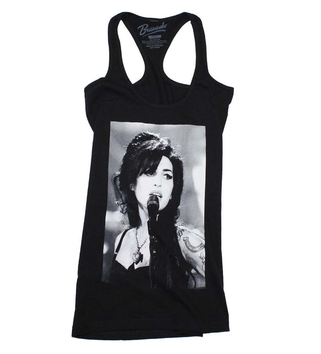 Amy Winehouse Live Shot Womens Juniors Racerback Tank Top Shirt