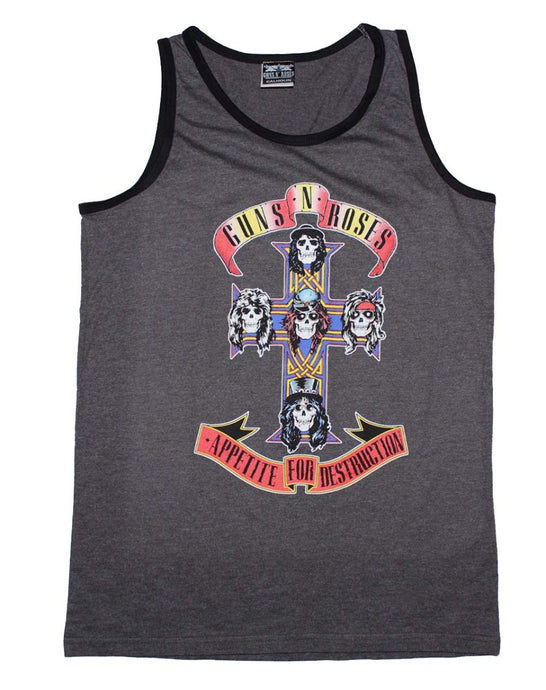 Guns n Roses Appetite for Destruction Mens Heather Contrast Muscle Tank Top Shirt