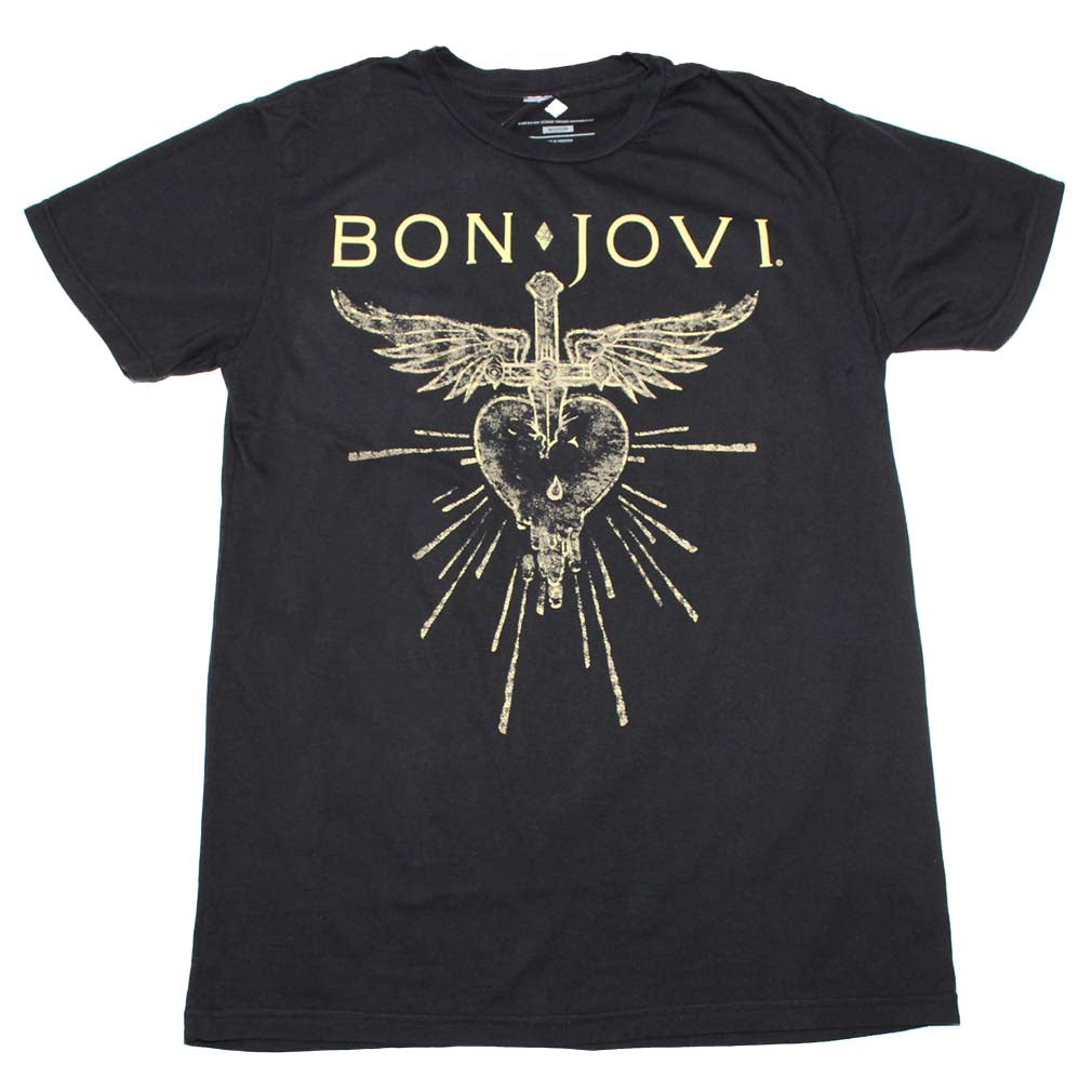 Bon Jovi Dagger Heart Soft Hand Mens T Shirt