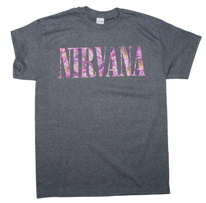 Nirvana Floral Logo Mens T Shirt