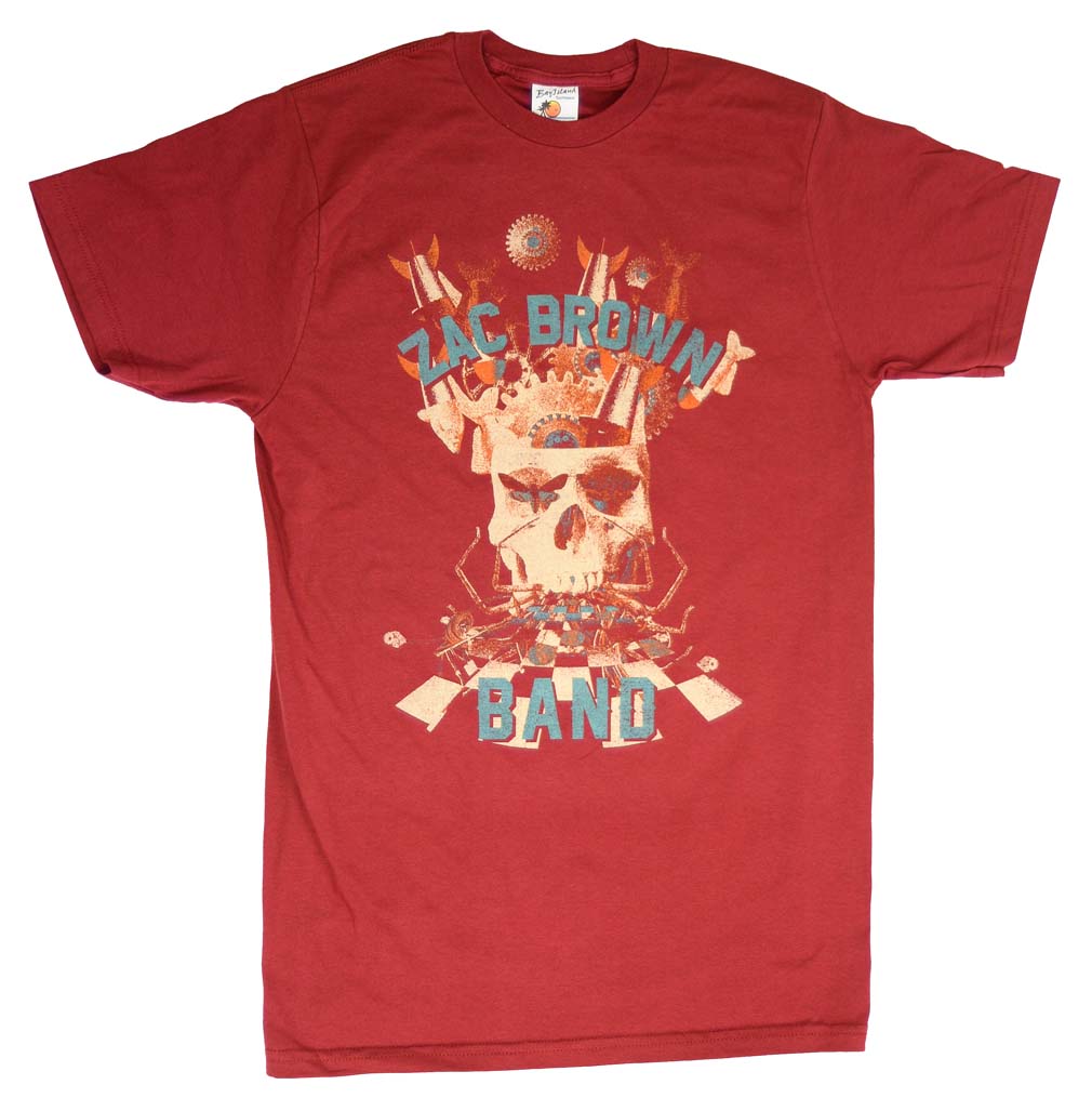 Zac Brown Band Skull Collage Soft Mens T Shirt