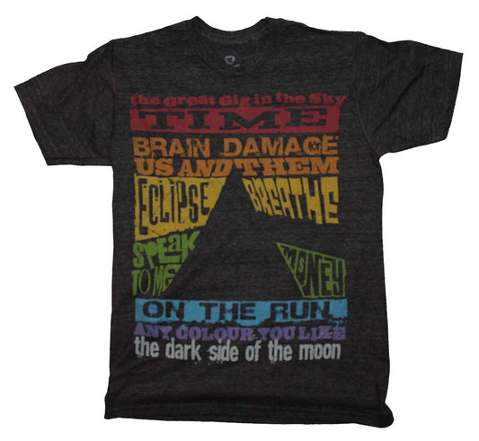 Pink Floyd Dark Side Tracks Triblend Mens T Shirt