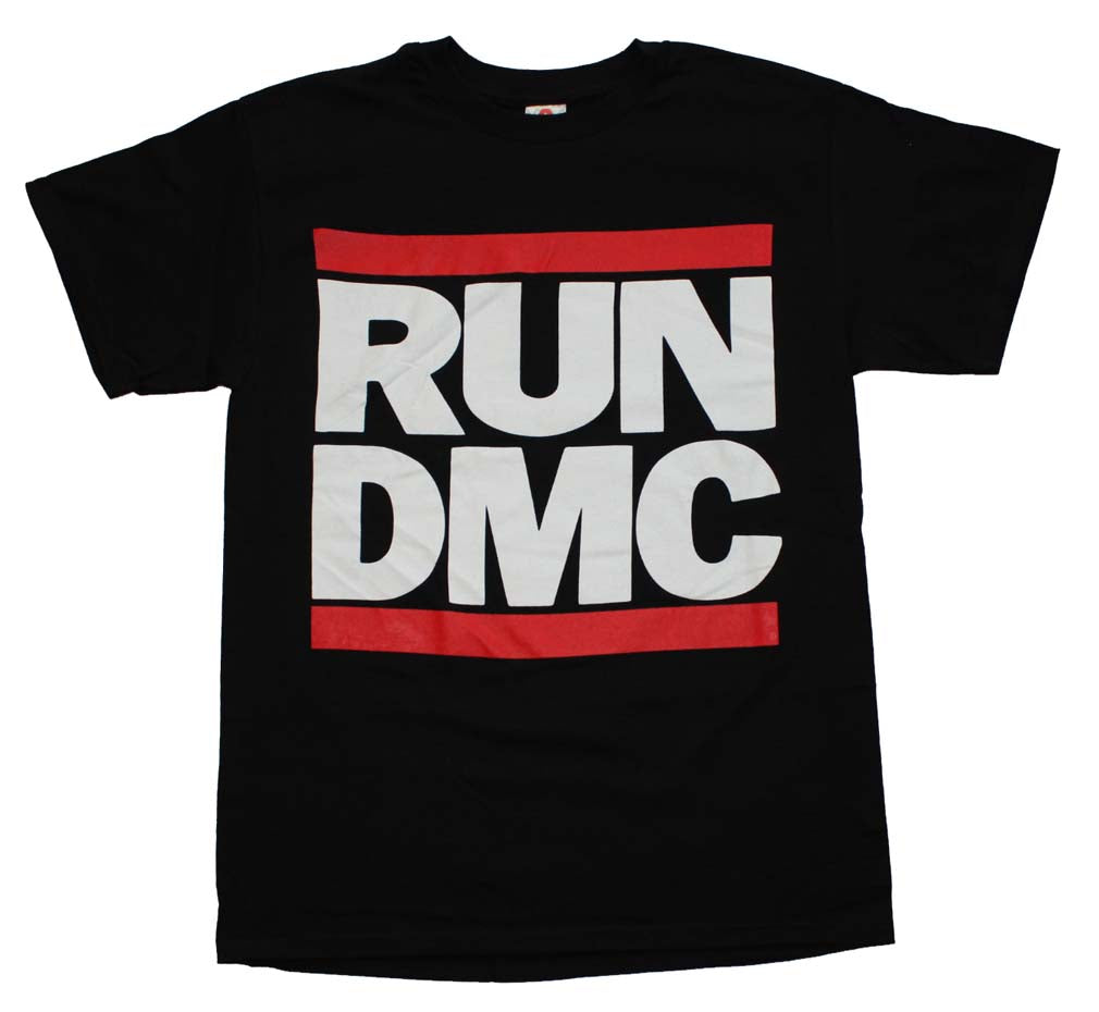 Run DMC Logo Black Mens T Shirt