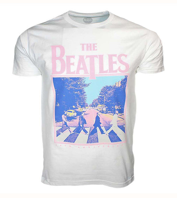 Beatles 50th Anniversary Abbey Road White Mens T Shirt