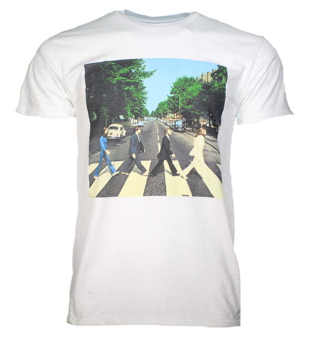Beatles Abbey Road Walk White Mens T Shirt