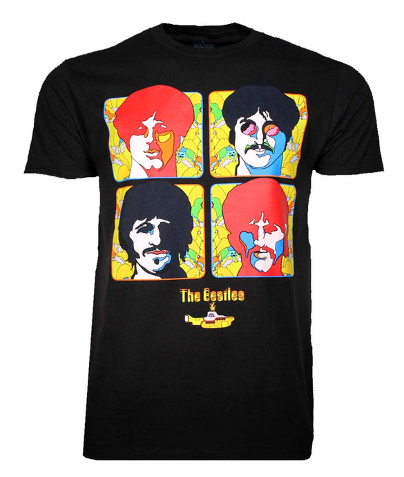 Beatles Yellow Sub 4 Portraits Mens T Shirt